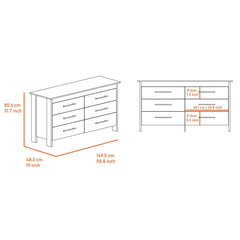 Kearny 3 Piece Bedroom Set, White Finish