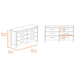 TUHOME Kearny 3-Piece Bedroom Set with Storage Cabinet and Two Nightstands, Modern Space-Saving Furniture for Bedroom Organization, 31.7"H x 58.8"W x 19"D, White