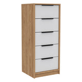 TUHOME Murray 2-Piece Bedroom Set with Nightstand and Storage Cabinet, Compact Furniture for Bedroom Organization, 42.4"H x 17.7"W x 16.2"D, White/Pine