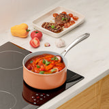 Ciarra Beyond Saucepan and Frying Pan 2PCS Cookware Mini Duo | Orangina