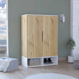 Rosie Armoire, Two Open Shelves, Double Door, Five Shelves, Hanging Rod
