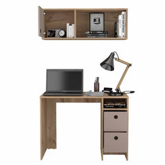 CKhali Office Set, Two Shelves, Two Drawers, Wall Cabinet, Single Door Cabinet