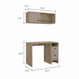 Tuhome Khali Office Set with Two Shelves, Two Drawers, Wall Cabinet, Single Door Cabinet, Modern and Compact Home Office Storage Solution