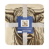 Highland Cow Campfire Sherpa Throw