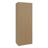 Home 2-Door Closet System Armoire with Hanging Rod and Storage Shelf, Modern Bedroom Organization Storage, Space-Saving Wardrobe for Jackets, Dresses, and Folded Garments in Contemporary Bedrooms