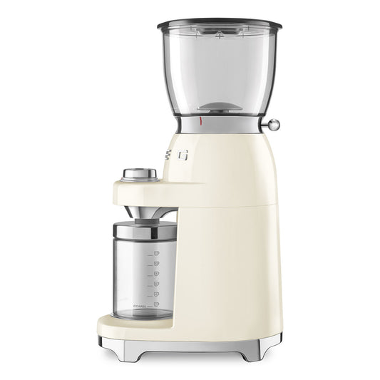 Conical Burr Coffee Grinder - Retro-Style Cream