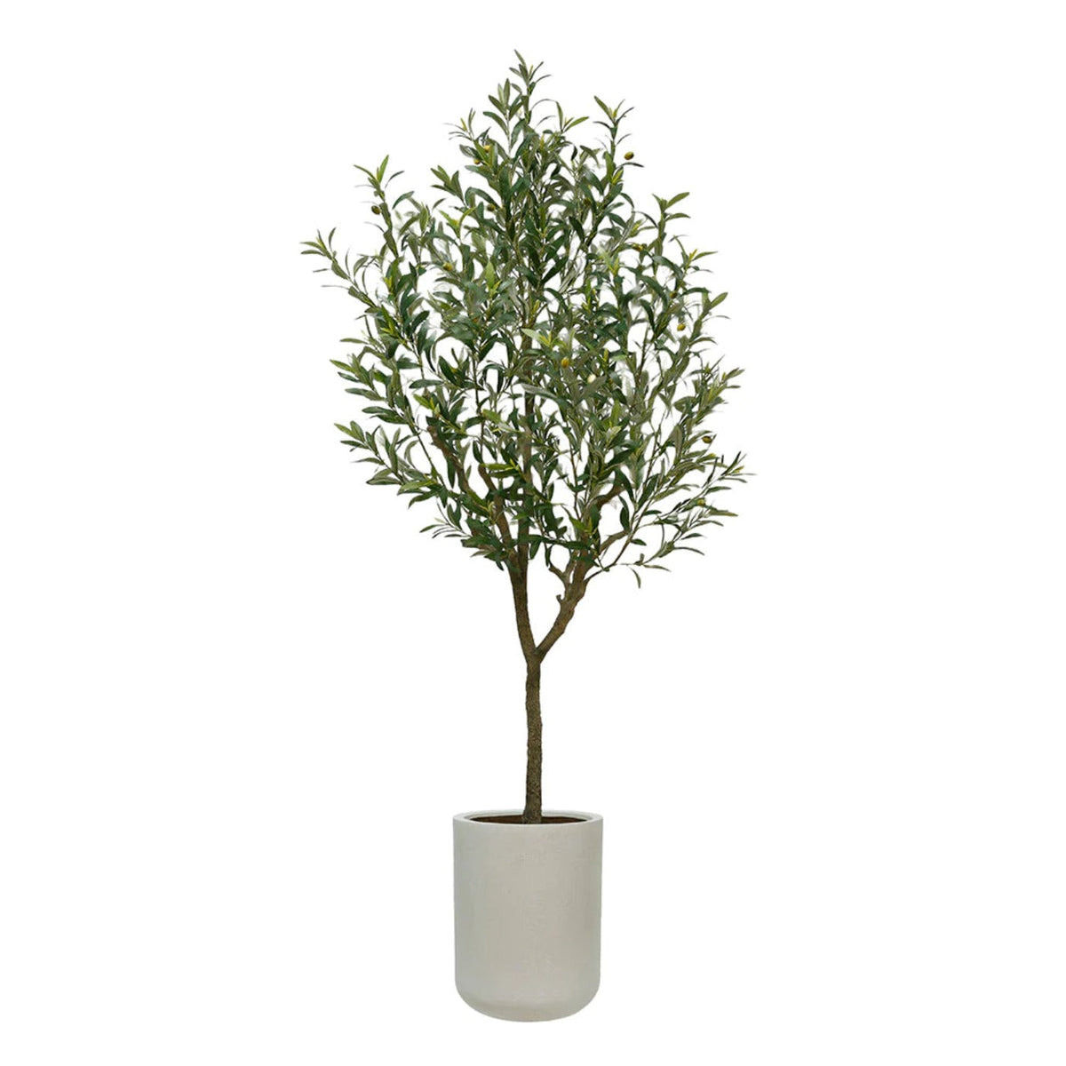 CG Hunter Artificial Olive 7' Tree with Artisan Mediterranean Planter