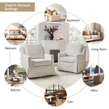 Stanley Glider Slipcovered Swivel Chair with Slope Arm(Optional Types)