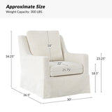 Stanley Glider Slipcovered Swivel Chair with Slope Arm(Optional Types)