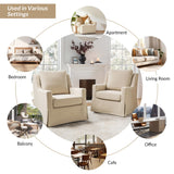 Stanley Glider Slipcovered Swivel Chair with Slope Arm(Optional Types)