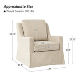 Stanley Glider Slipcovered Swivel Chair with Slope Arm(Optional Types)