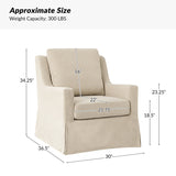Stanley Glider Slipcovered Swivel Chair with Slope Arm(Optional Types)