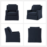 Stanley Glider Slipcovered Swivel Chair with Slope Arm(Optional Types)