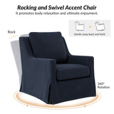 Stanley Glider Slipcovered Swivel Chair with Slope Arm(Optional Types)