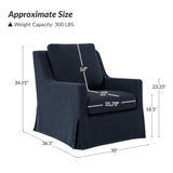 Stanley Glider Slipcovered Swivel Chair with Slope Arm(Optional Types)