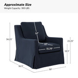 Stanley Glider Slipcovered Swivel Chair with Slope Arm(Optional Types)