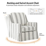 Stanley Glider Slipcovered Swivel Chair with Slope Arm(Optional Types)