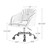 Bright Velvet Office Chair