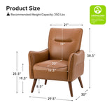 Clara Vegan Leather Armchair