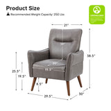 Clara Vegan Leather Armchair