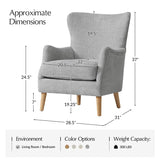Dorothy Upholstered Armchair with Rubber Wood & Durable Legs