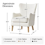 Dorothy Upholstered Armchair with Rubber Wood & Durable Legs