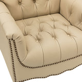 Enrique Genuine Leather Armchair