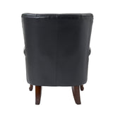 Anthony Genuine Leather Armchair BLACK