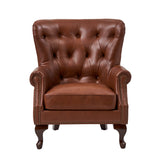 Anthony Genuine Leather Armchair BROWN
