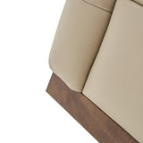 Feodor Genuine Leather Mid-Century Modern Style Swivel Chair