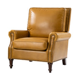 Raymond Genuine Leather Armchair CAMEL