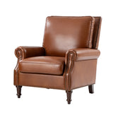 Raymond Genuine Leather Armchair SADDLE