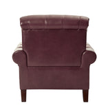 Vivian Genuine Leather Armchair BURGUNDY