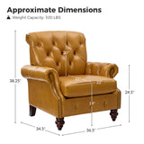 Vivian Genuine Leather Armchair CAMEL