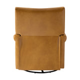 Smelda Genuine Leather Swivel Rocker Chair