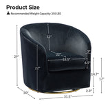 Emanuela Velvet Swivel Barrel Armchair