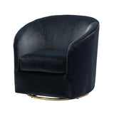Emanuela Velvet Swivel Barrel Armchair