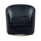 Emanuela Velvet Swivel Barrel Armchair