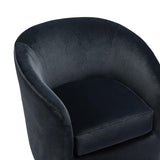 Emanuela Velvet Swivel Barrel Armchair