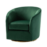 Emanuela Velvet Swivel Barrel Armchair