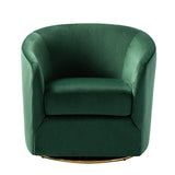 Emanuela Velvet Swivel Barrel Armchair