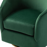 Emanuela Velvet Swivel Barrel Armchair