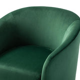 Emanuela Velvet Swivel Barrel Armchair