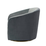 Emanuela Velvet Swivel Barrel Armchair