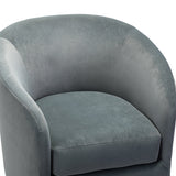 Emanuela Velvet Swivel Barrel Armchair