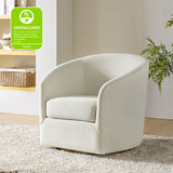 Emanuela Velvet Swivel Barrel Armchair