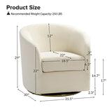 Emanuela Velvet Swivel Barrel Armchair