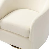 Emanuela Velvet Swivel Barrel Armchair