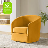 Emanuela Velvet Swivel Barrel Armchair