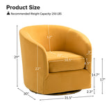 Emanuela Velvet Swivel Barrel Armchair